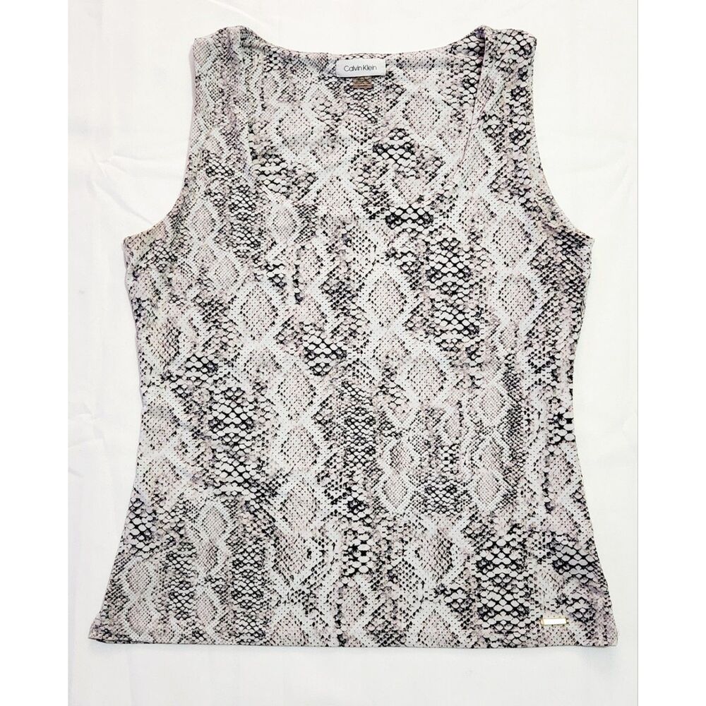 Calvin Klein Sleeveless Top Snake Print Size M